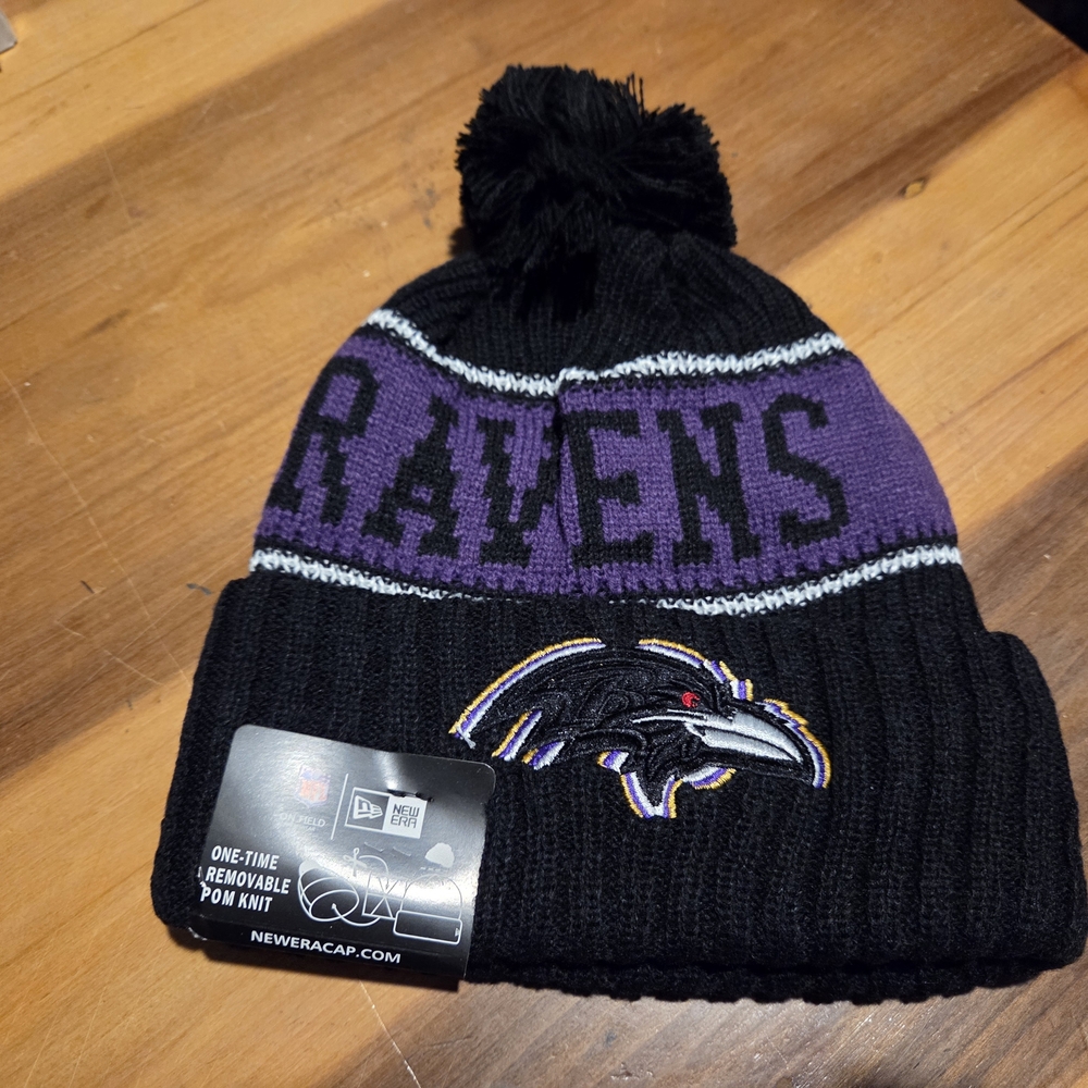 New Era Baltimore Ravens Black and Purple Beanie